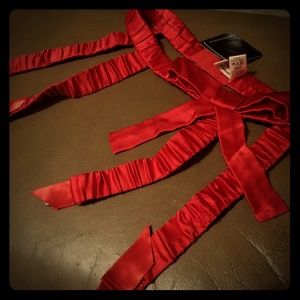 Agent Provocateur Red Bow Garter Belt Size 3